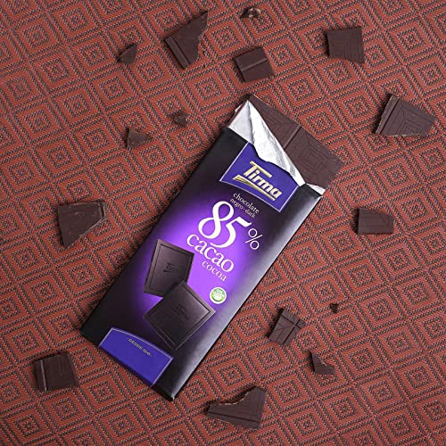 Tirma 85% Barre de chocolat noir 125g | 85% de cacao | Sans Gluten | Chocolat Vegétalien | Sans OGM | Ingrédients Naturels | Cadeau Chocolat Noir (Lot de 2) – vue 5