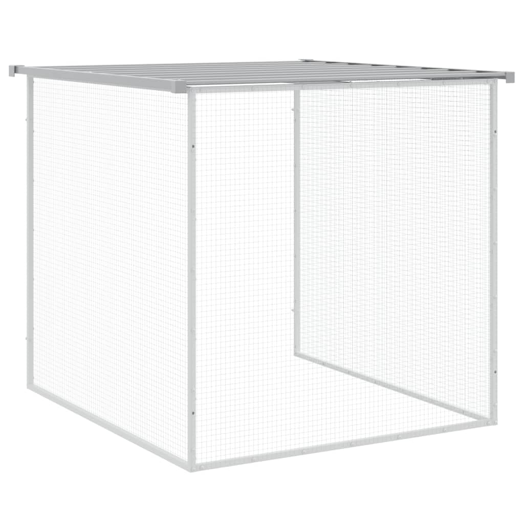 Klatka dla kurcząt z ocynkowanej stali, jasnoszara z dachem 103 x 98 x 90 cm, łącznie z 9 klatkami rozszerzającymi, odporna na warunki atmosferyczne wybieg dla kur, małych zwierząt, gryzoni z