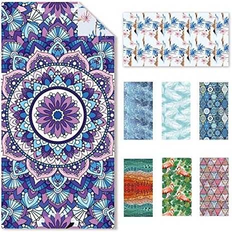 cabanana Sand Free Beach Towel - Microfiber 32 x 64 Inch Quick Dry Lightweight Towel for Travel Sports Pool Swimming Bath Camping Yoga Girl Women Adults (Mandala)