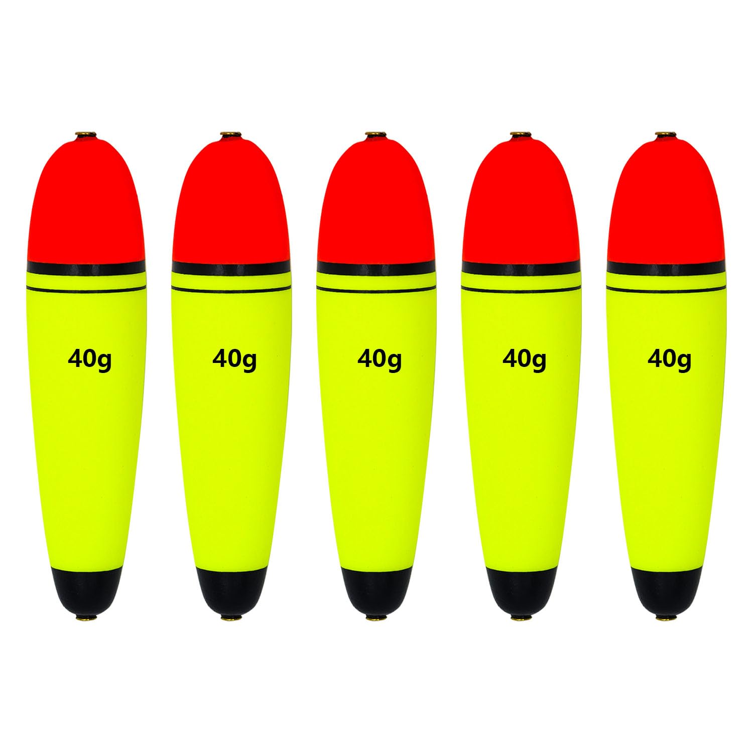 UperUper Fishing Floats Slip Bobbers, EVA Slider Bobbers for Sea Fishing, Freshwater Saltwater, 5PCS Floatage 0.75oz 1.76oz 2.82oz