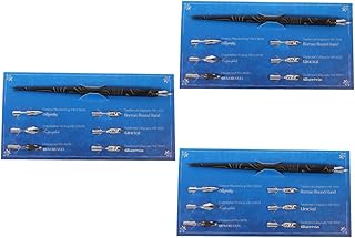 COHEALI 3 Conjuntos De Caneta De Mergulho De Madeira Caneta De Fibra De Vidro Caligrafia Caneta De Pena Retro Presente Namorados Caneta De Mesa Dip Sign Caneta Ornamento Kits Caneta