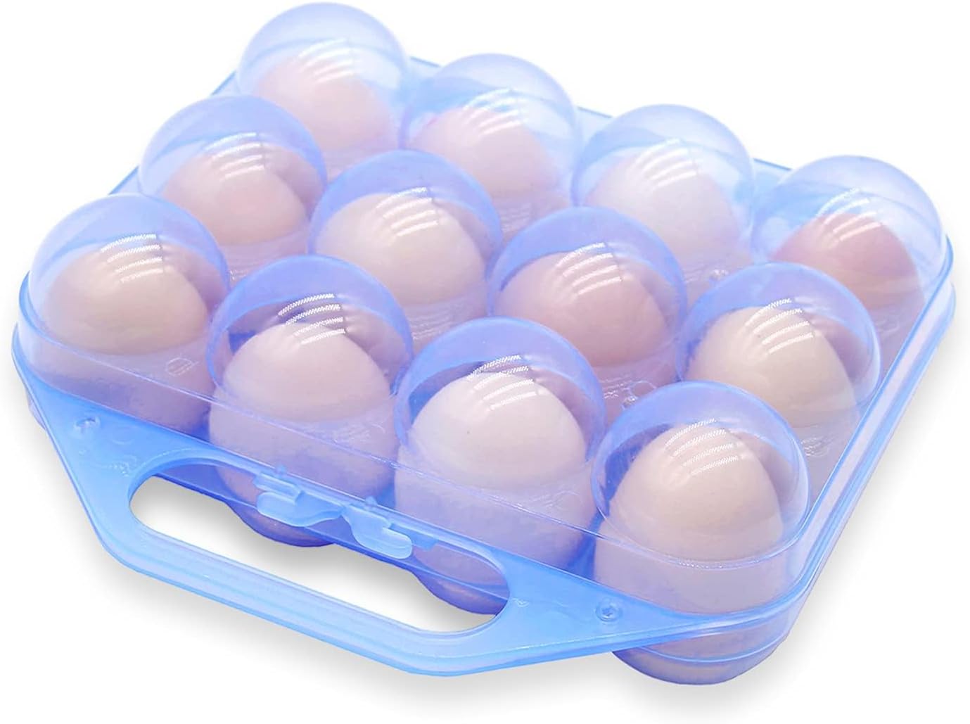 KARO DAILY - Portable Egg Holder Storage Box – 6-Position Camping & Travel Egg Container, Compact & Sturdy Plastic Case for Safe Egg Transport & Outdoor Adventures