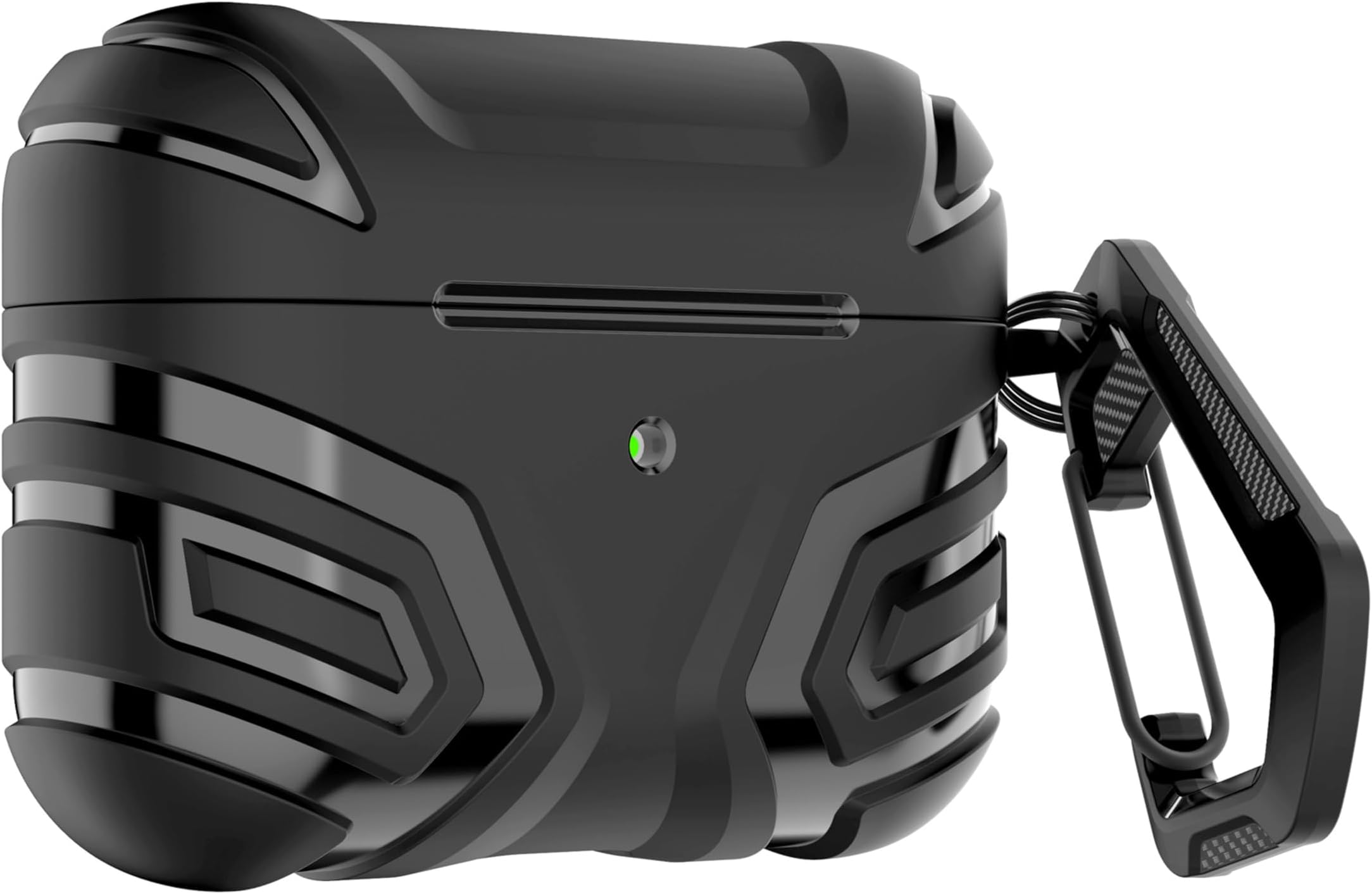 NEWTECHNO Compatible for AirPods Pro 2 Case (2nd/1st Gen), Military Grade Airpods pro 2nd Generation Case,Hard Shell Full-Body Protective Case Cover with Keychain(2023/2022/2019) Black