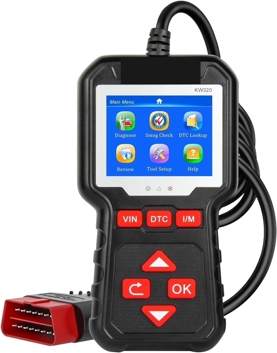 Narzędzie diagnostyczne do samochodów, KW320 OBD2 skaner samochodowy Auto Tools OBD 2 narzędzie diagnostyczne skaner samochodowy czytnik kodów samochodowych do auto Do samochodów, lekkich ciężarówek,