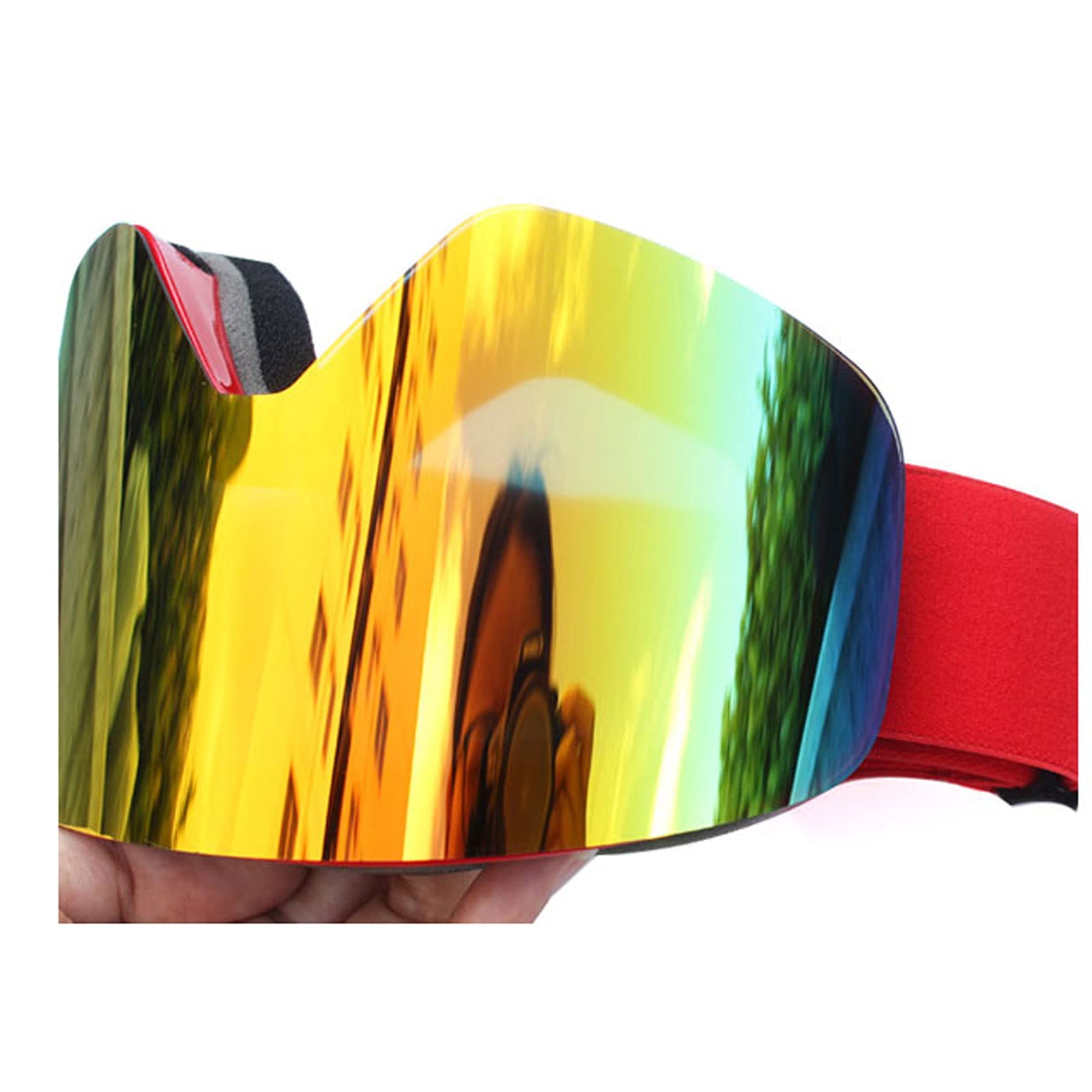 DieffematicHXJ Gafas Esqui Hombre Gafas de esquí magnético Doble Capa Lente polarizada Esquí Anti-Niebla Snowboard Gafas Hombres Mujeres Gafas Gafas Eyewear (Color : Red)