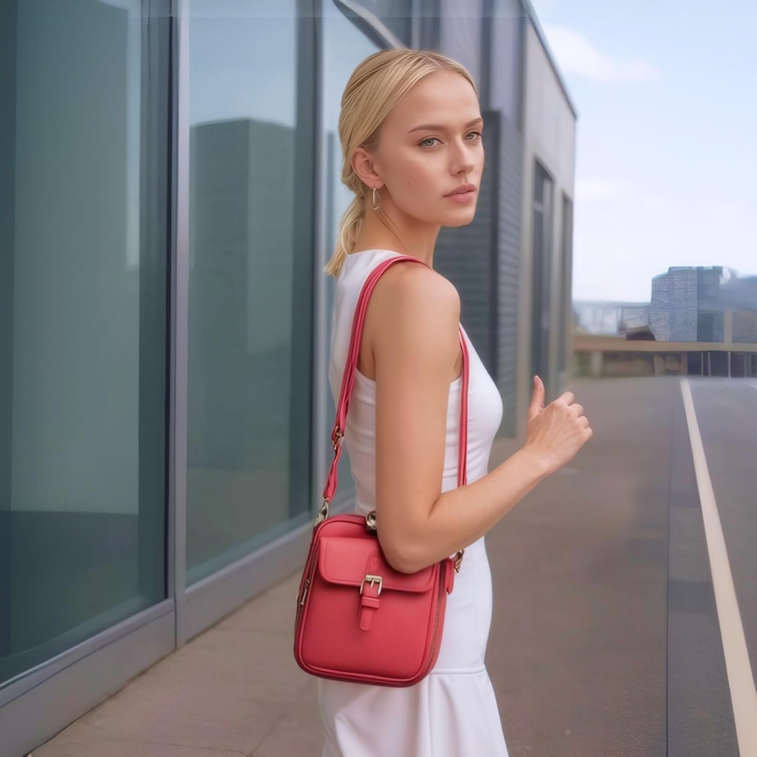 1060 Crossbody Bags for Women Anti-Theft Vegan Purse with Card Slots, Travel Shoulder Bag, Waterproof Crossbody Purse - Image 2