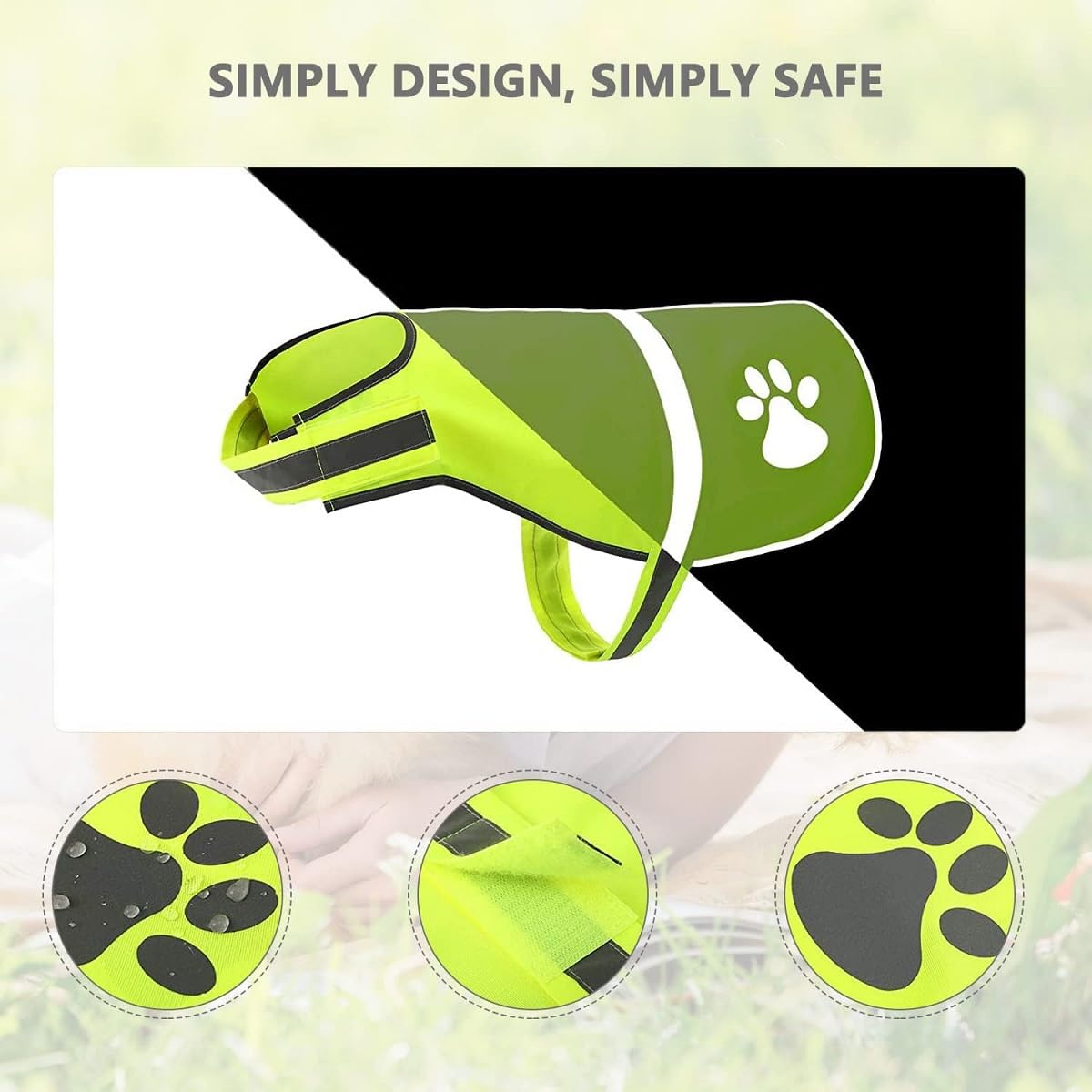Gilet Riflettente Per Cani, Sicurezza Maglia Del Cane,Costume Riflettente Per Cani,Gilet Sicurezza Per Mantiene Vostro Cane Visibile Sicuro Da Auto E Incidenti Da Caccia