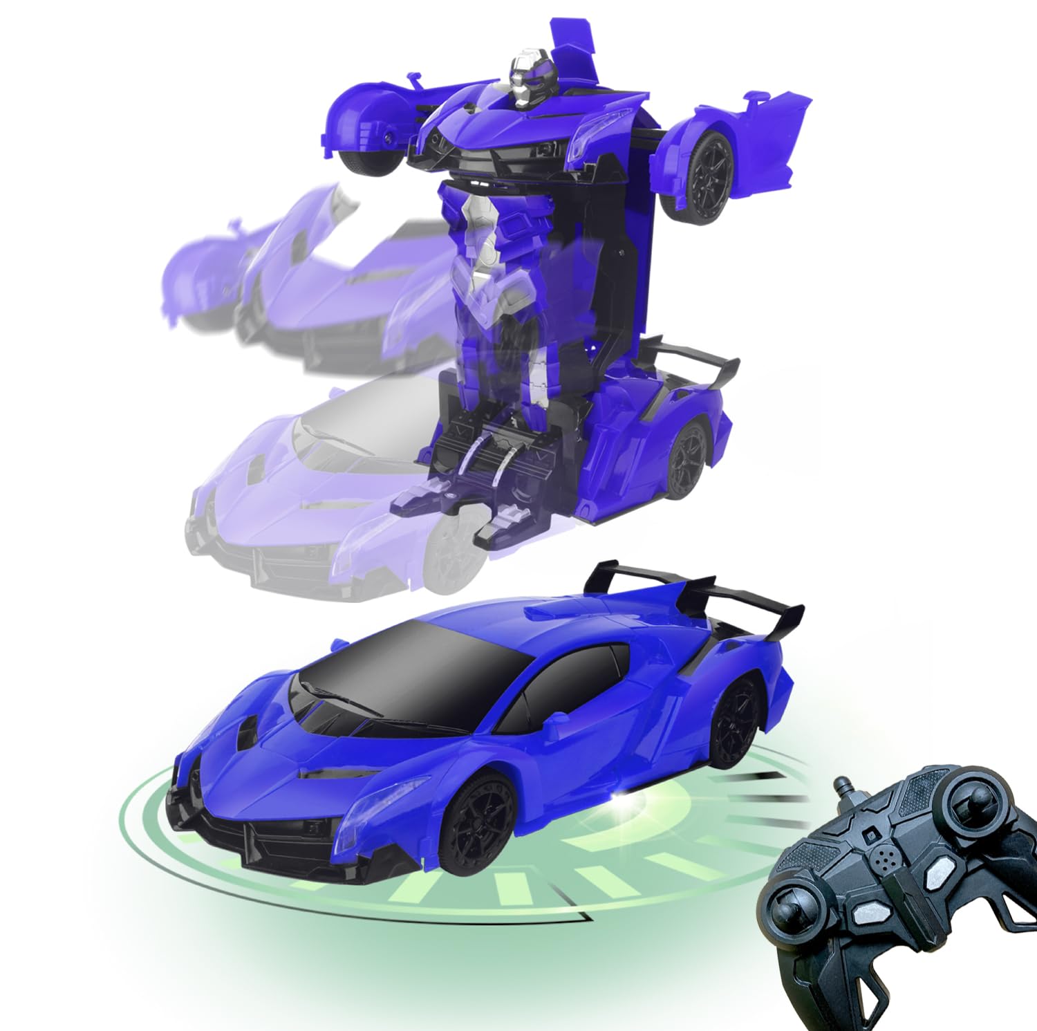 Mindscope Turbo Twister 2 in 1 Blue Morpher RC Car That transforms into a Robot