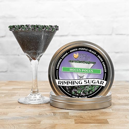 Miniatura 4 de Brew Glitter  Hocus Pocus Mix  Azúcar verde, morado y negro (4 onzas, 1 lata de barra) Decoración de cóctel de Halloween para bebidas mixtas y