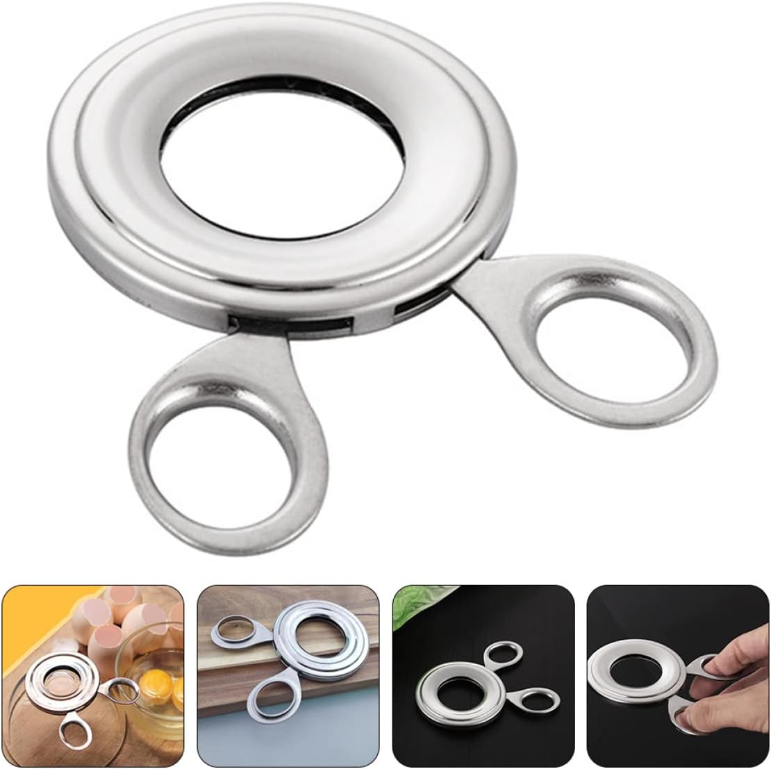 SHOWERORO 2pcs Manual Eggshell Separator and Topper Cutter Easy to Use Kitchen Tool for Boiled Preparation for Home Baking and Cooking