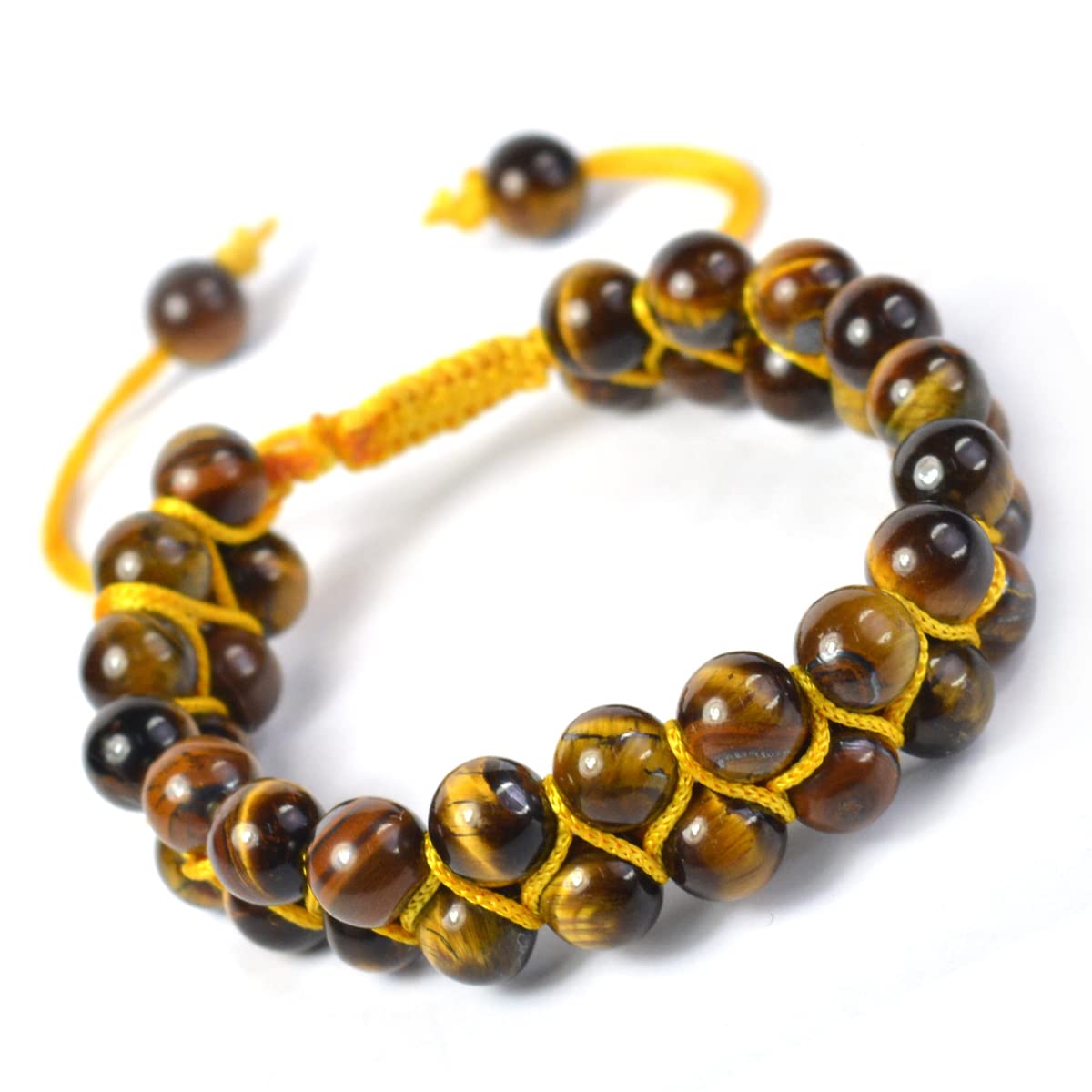 Crystu Tiger Eye Bracelet Macrame Bracelet Nylon Cord Adjustable Wristband Double line Stone Bracelet for Women & Men (B09RQP7Q4W) Amazon Price History, Amazon Price Tracker