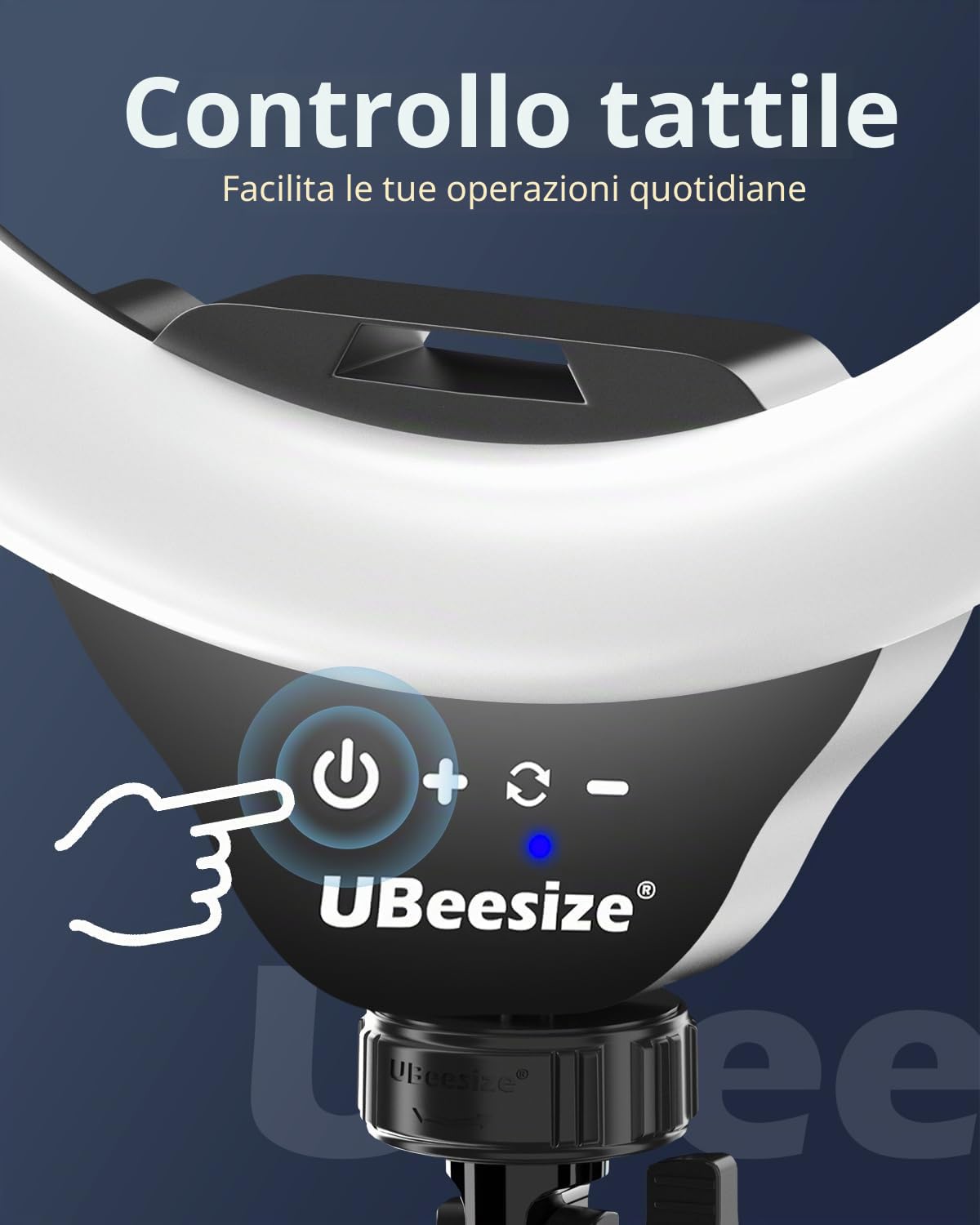 UBeesize - Anello luminoso da 30,5 cm con treppiede da 170,18 cm, per selfie, video e dirette streaming (YouTube, Instagram, Tik Tok), compatibile con telefoni, fotocamere e webcam