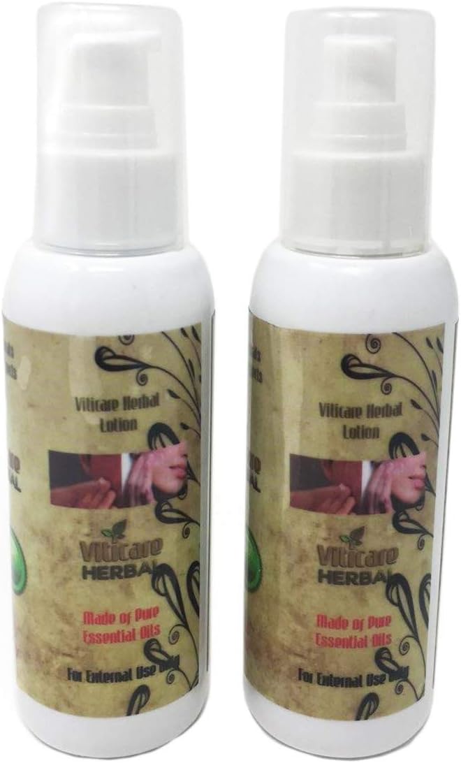 All Natural and Herbal Lotion for Vitiligo Treatment, Repigmentation, Leukoderma by Viticare Herbal, (2 Pack - 10.14OZ - 300 ml)