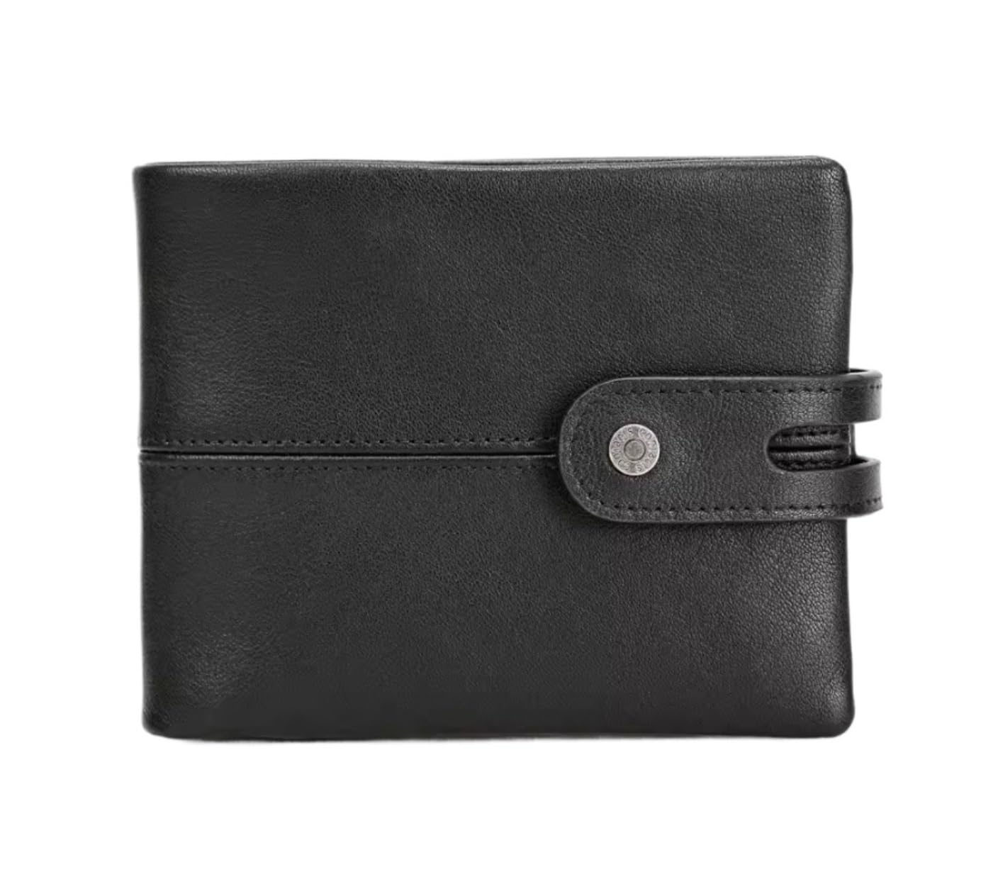 Funzione Di Contenimento Portafoglio Da Uomo In Pelle 1 Pezzo Retrò Casual Corto Con Pochette Lavoro Di Grande Capacità Per Viaggio Uso Quotidiano(Black)