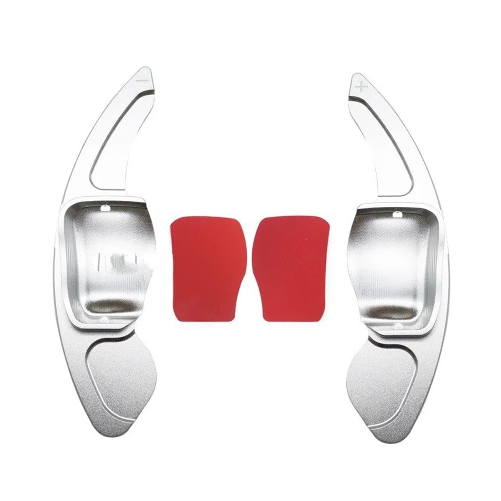 Plmnhss Silver Car Steering Wheel Shift Paddle Blade For Vw For Tiguan For Golf 6 For Mk5 Mk6 For Jetta For Gti For R20 R36 6R For Scirocco Steering Wheel Paddle Shifters(Silver)