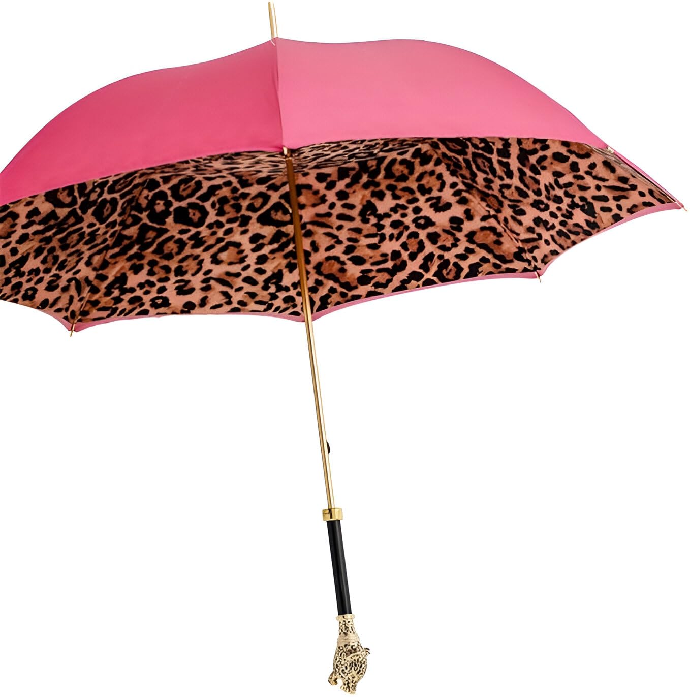 Pasotti Luxury Woman Leopardized Panther Umbrella New