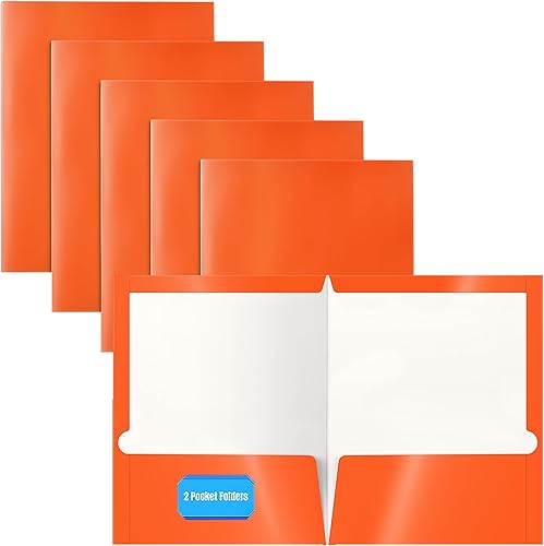 Miniatura 9 de Better Office Products Carpetas de papel azul claro laminado brillante con 2 bolsillos, tamaño carta, color azul claro, caja de 25 carpetas de papel