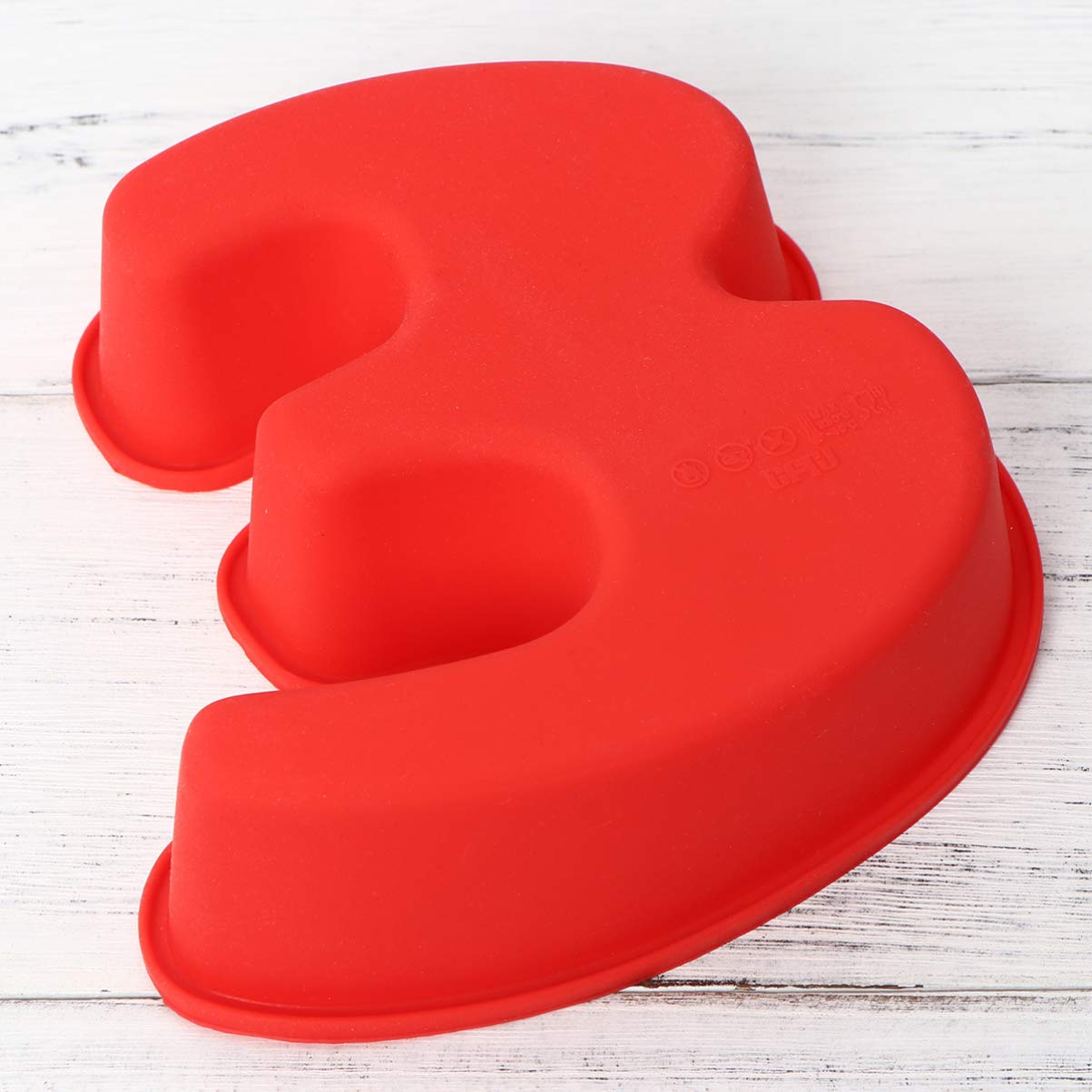 Moule à Chocolat Silicone Chiffres 0-8 9 Pièces Rouge