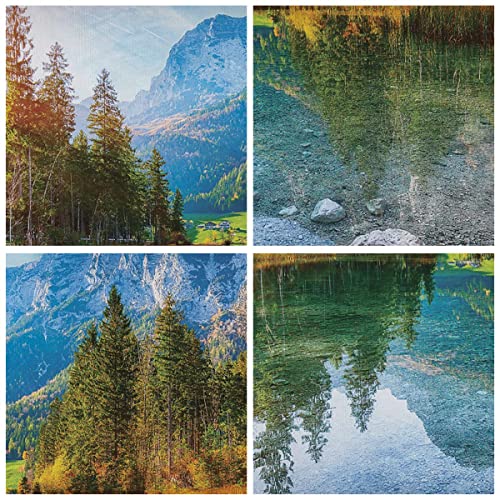 Impression sur toile de qualité supérieure paysage montagnard cadre AA70x50-4456 - 5