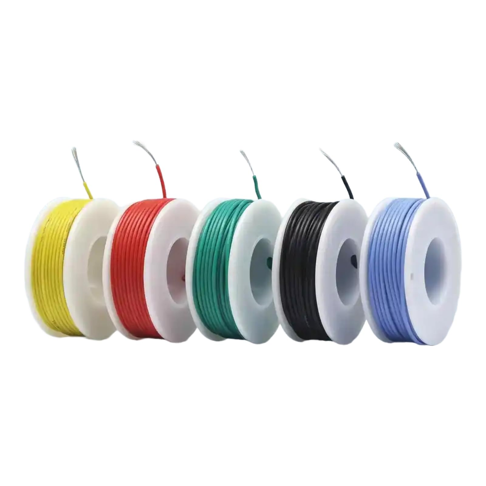 18/20/22/24/26/28 AWG Flexible aislamiento de silicio cable electrónico cobre 5 color DIY LED (negro; 3 metros; 22 AWG)