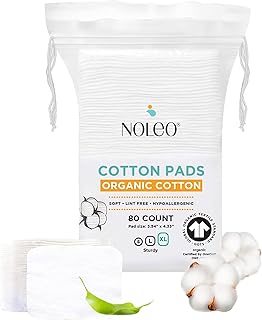 NOLEO Almohadillas de algodón orgánico, XL ex...