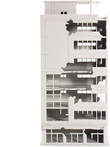 Miniatura 3 de EatingBiting Escala N 1144 1144 Ruined Damaged Building After War Assembling Model Outland Realism Scene for DIY Sand Table Garden Micro Landscape