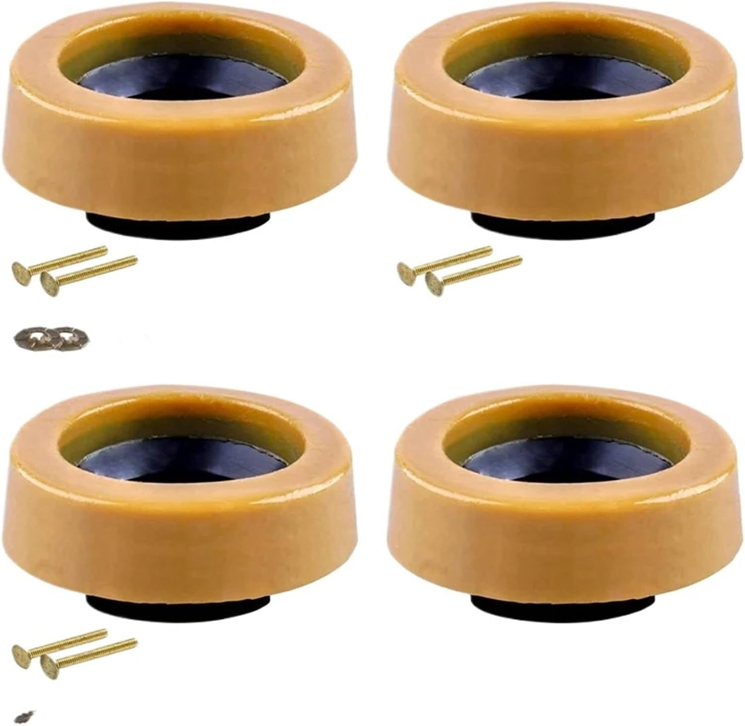 RV Toilet Flange Toilet Wax Ring Kit for Floor Outlet Toilets Install Or Re-Seat with Flange and Bolts
