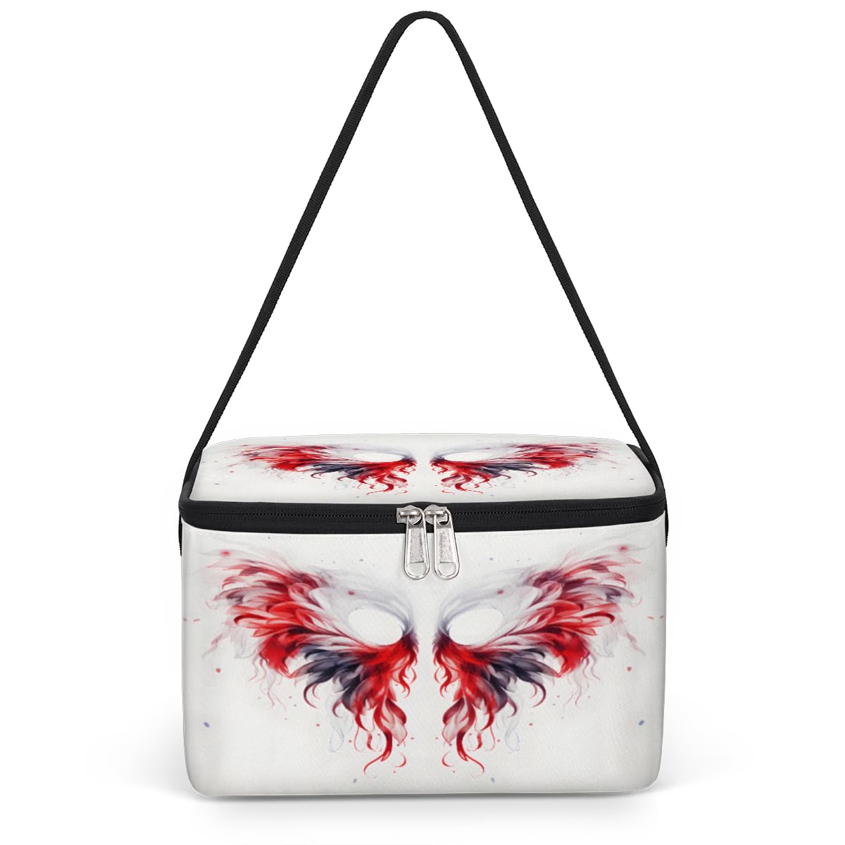 GzLeyigou Wings of Birds Lunch Bags for Women Men 9 Cans, Hot & Cold Food Delivery Bag Insulated Grocery Bag Insulated Lunch Box Angel Wings Cooler Bag for Office Work Picnic Beach