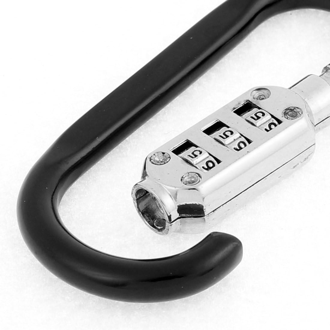 sourcingmap 3 Digit Metal Resettable Combination Padlock Black - Image 3