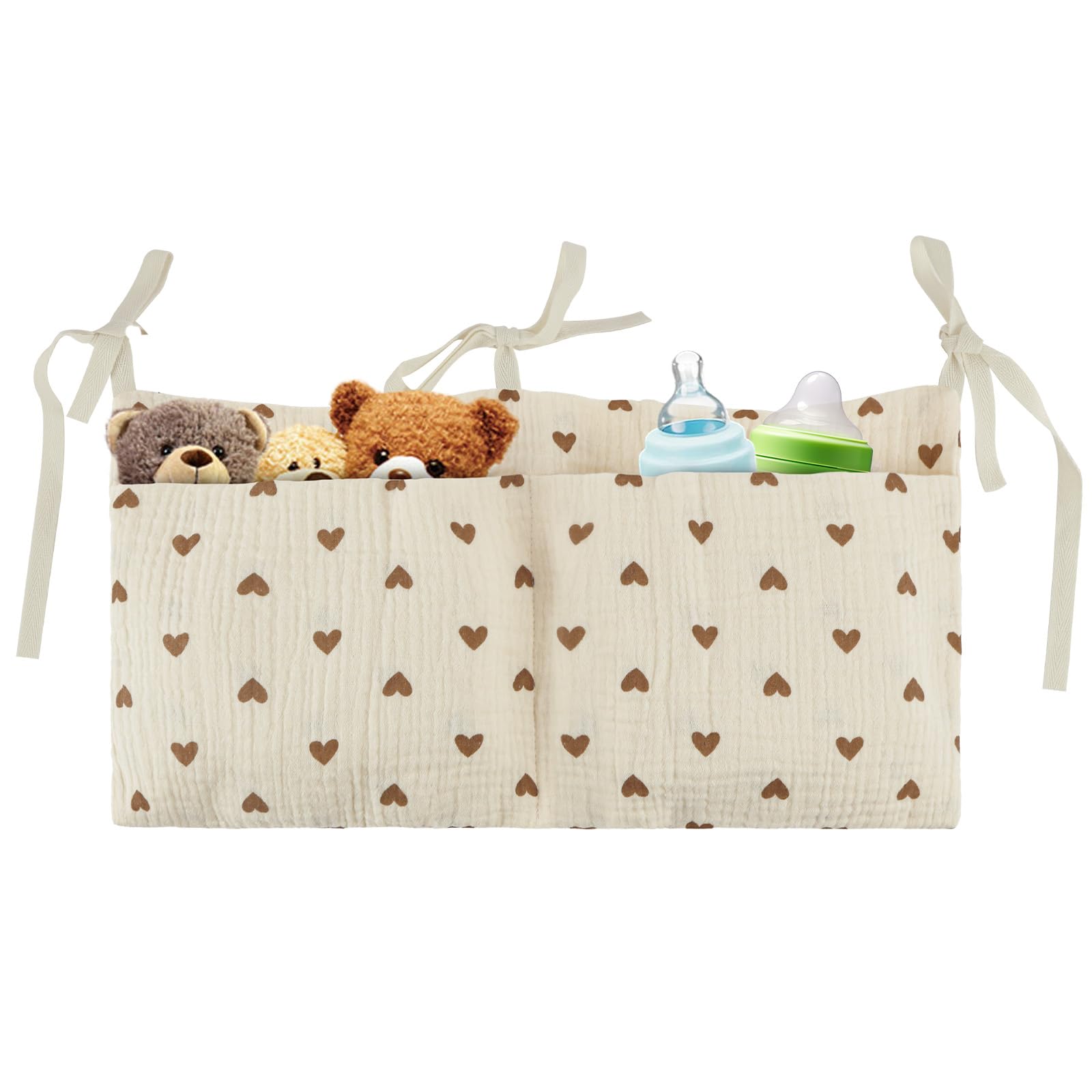 Flintronic Borsa Appendere per Lettino, Organizer per Cameretta dei Bambini, per Letto Usato per Riporre Vestiti Pannolini Giocattoli