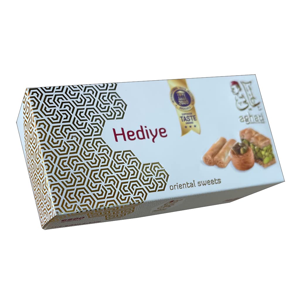 Aghati Luxuary Assorted Baklava (0.55 lb ) | Premium Mix of Baklava Delights | Authentic Baklava Dessert in a Luxurious Box