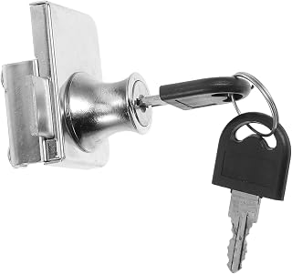 1set Sliding Glass Door Lock for Freezers High Security Ice Cream Freezer Lock Key Construction for Theft Prevention Display Cases