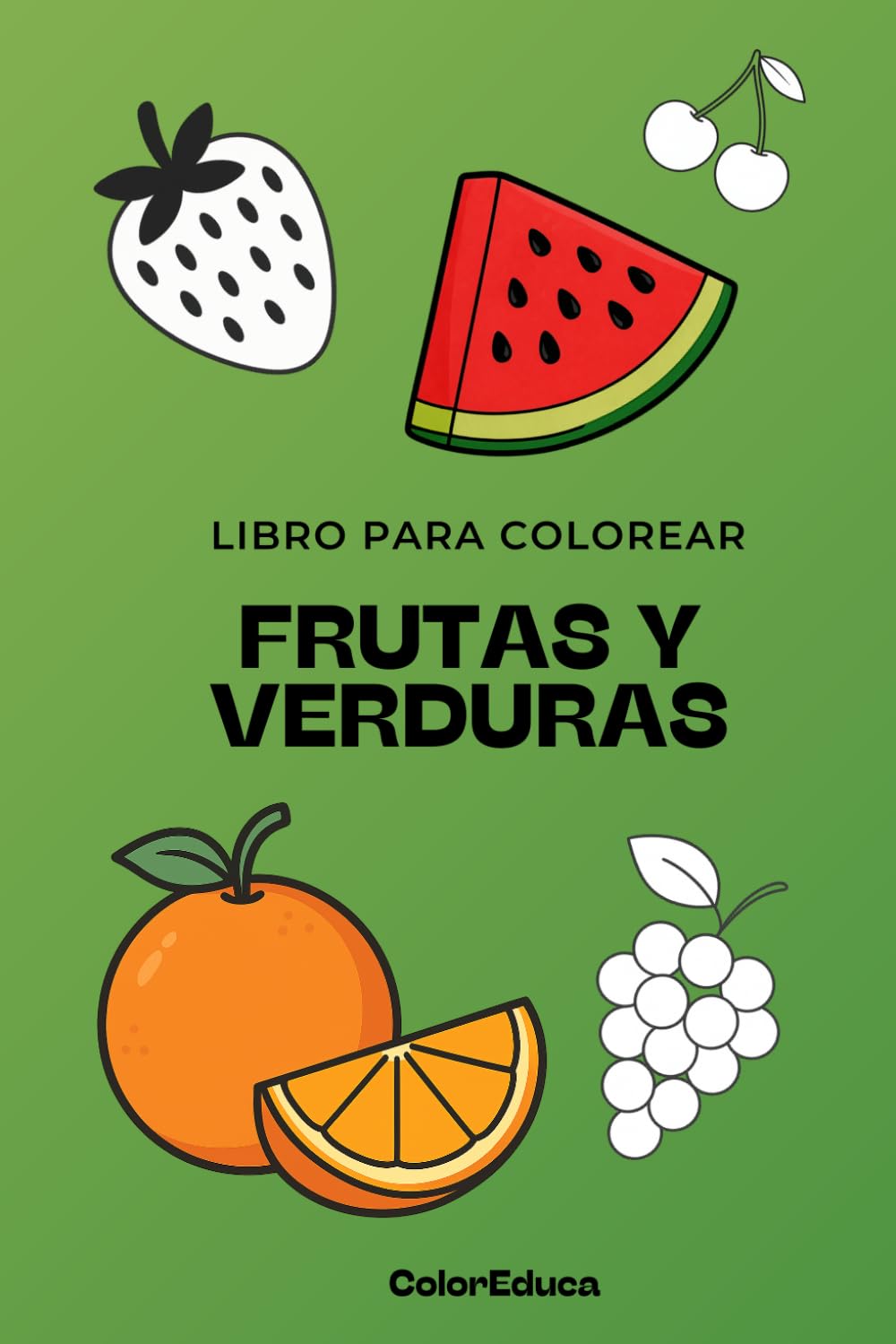 Libro para colorear FRUTAS y VERDURAS