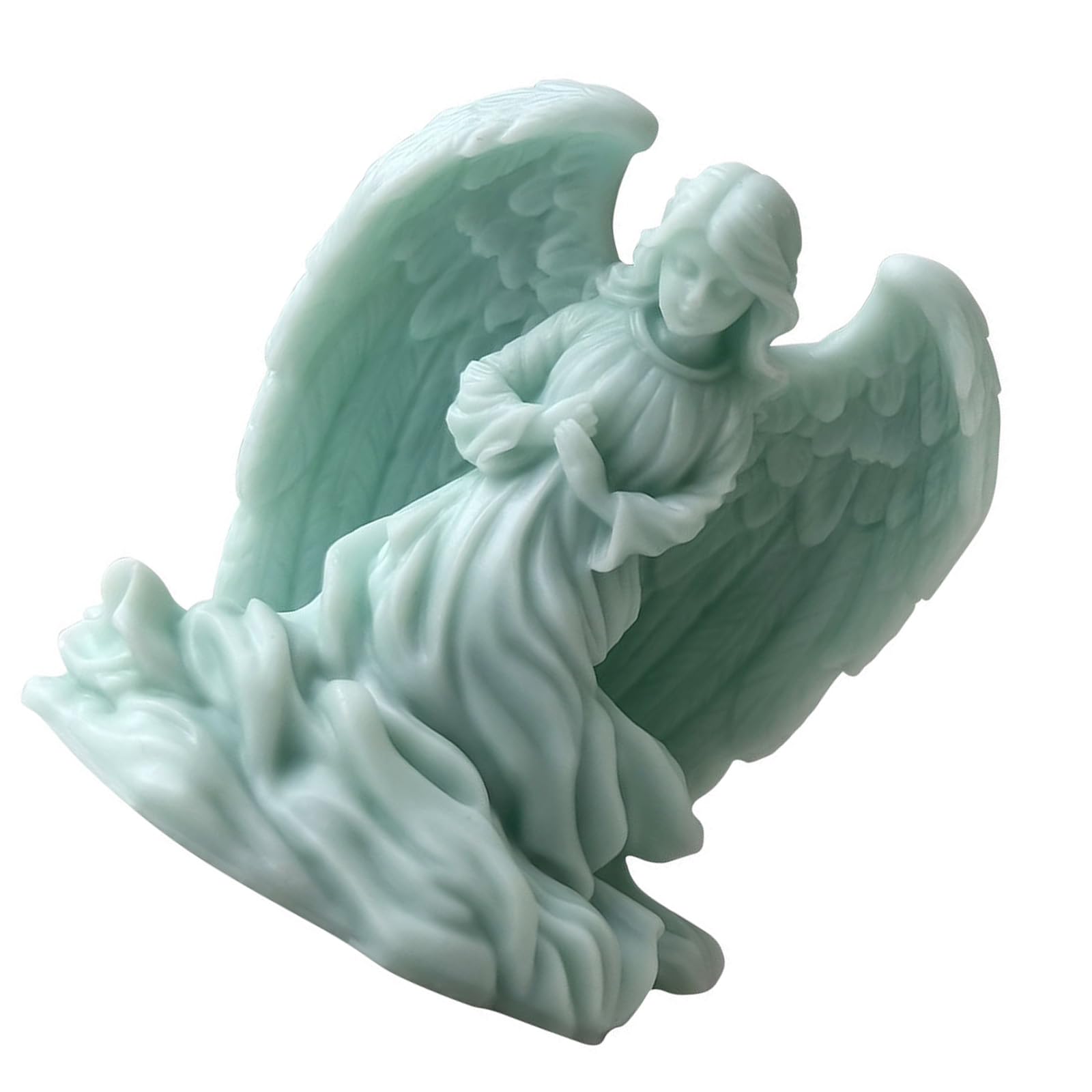 Jazuaiao 3D Winged Girl Sculpture Silicone Molds for Epoxy Resin Soap Making Fondant Silicone Molds for Chocolate Candy Decorative Mold for Soap Making