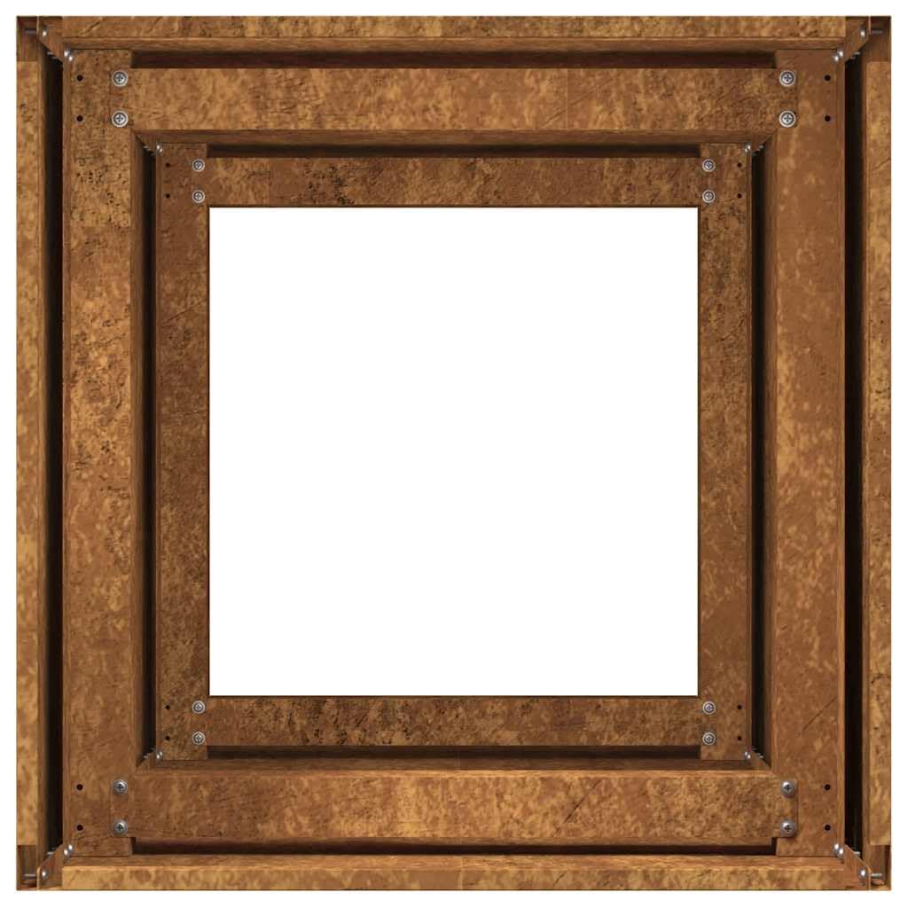 Fioriera, Rialzato da giardino Contenitore per piante Fioriere da esterno Vasi per piante Adatto per Patio Giardino Caffetterie Bar Arrugginita 40x40x80 cm in Acciaio Corten