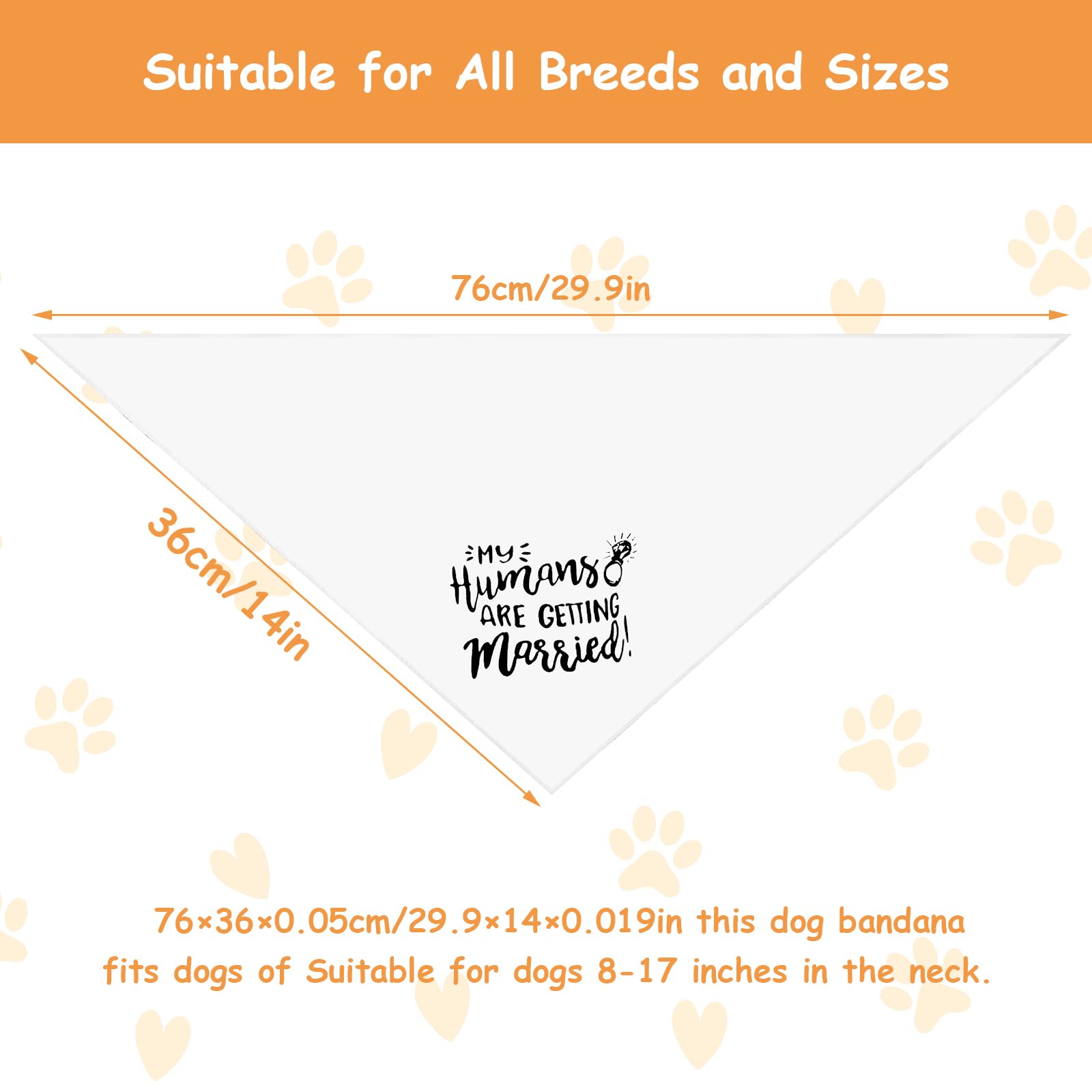 WLLHYF Regalo di fidanzamento Bandana per cani My Humans are Getting Married Sciarpa per animali domestici Annuncio di fidanzamento Bandana per cani Accessori per animali domestici per gli amanti dei