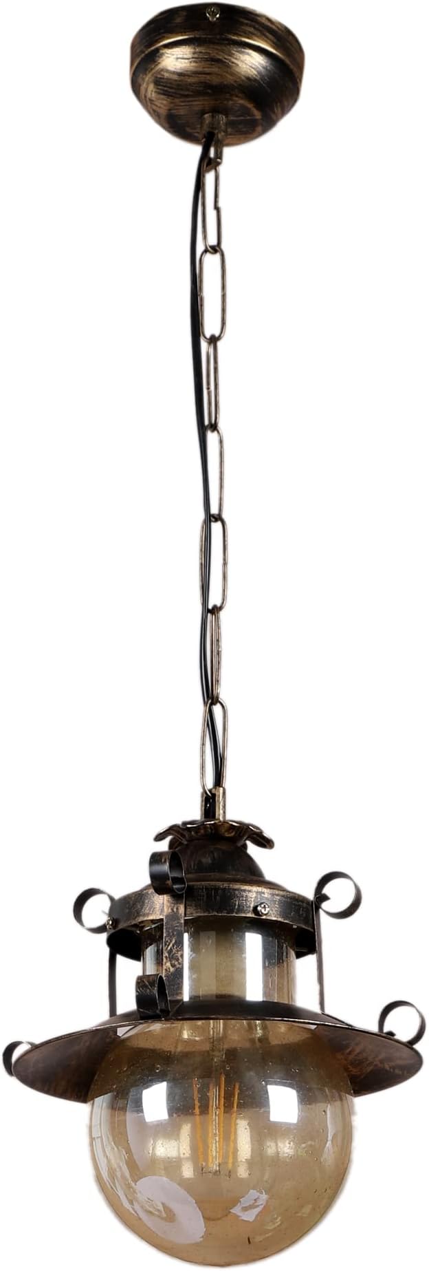 L E A R C HL3849-1 60W Square Pendant Light (Brown)