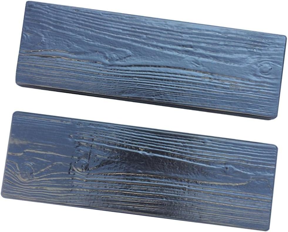 2Pcs Wood Grain Stepping Stone Concrete |DIY Brick Path Floor Mould for Garden Patio|Decorative Stones for Lawn Pavement|Minimalist Garden Path Maker