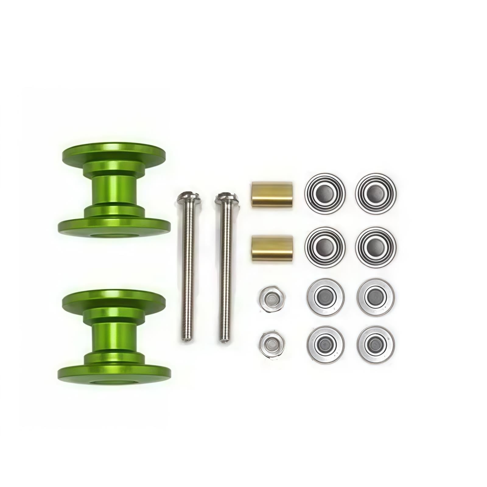 Rullo Guida Doppio Alluminio 12-13mm 2Pezzi Per Tamiya Per Mini 4WD Auto