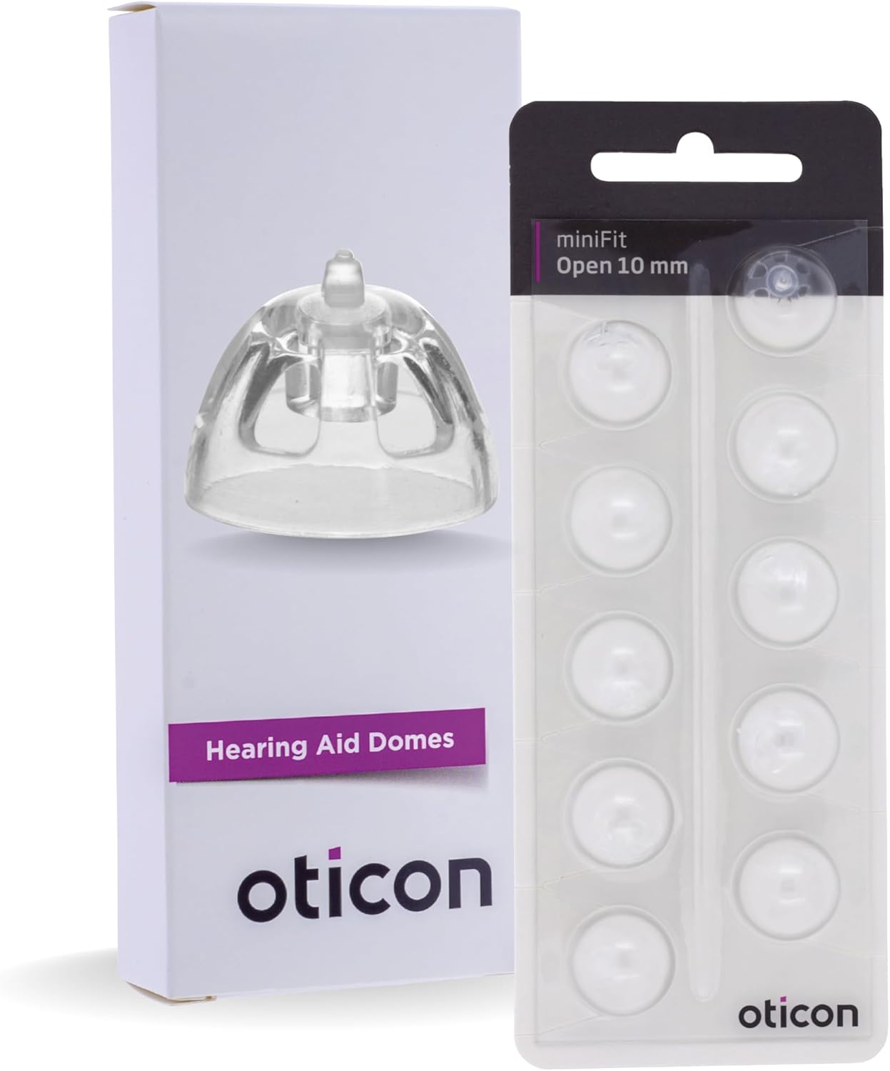Genuine Oticon Hearing Aid Domes Minifit Open 10mm (0.39