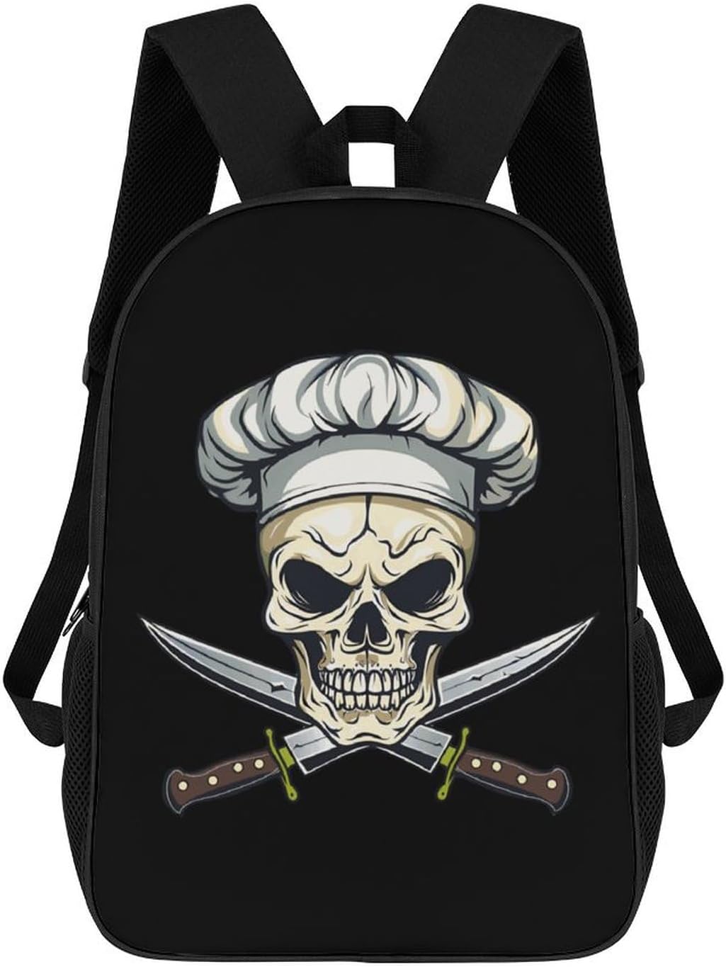 Chef Skull Knife 17 Inch Backpack Travel Laptop Backpack Business Computer Backpack with Adjustable Straps