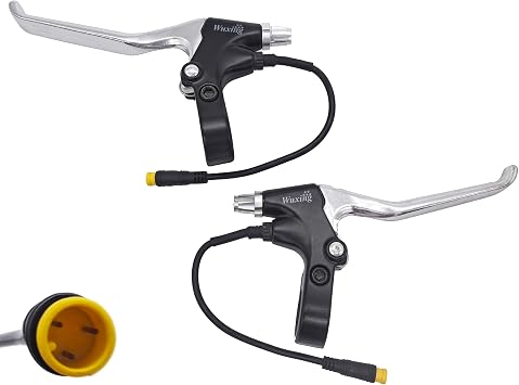 E-Bike Brake Lever, Brake Grips for Electric Bike or E Scooter,Ebike Accessories Cut Off Power When Brakes Ebike Parts 3PIN Waterproof Connector 15cm