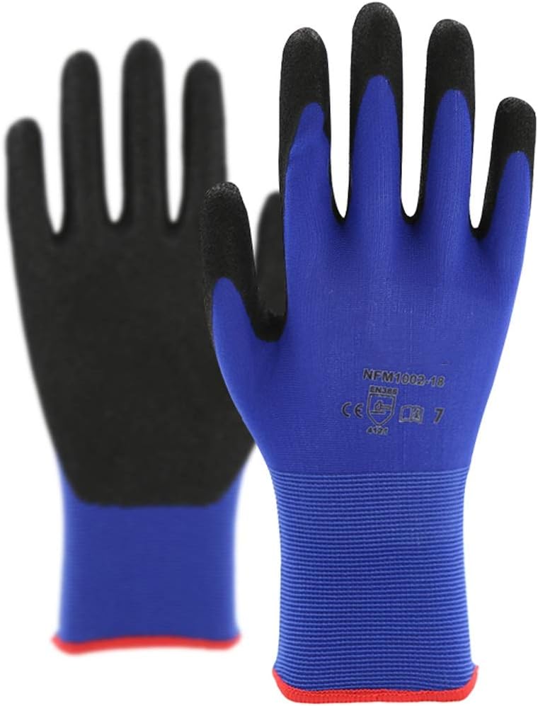 Czlsd Latex Chemical Gloves Light Brown Coated Gloves Nylon