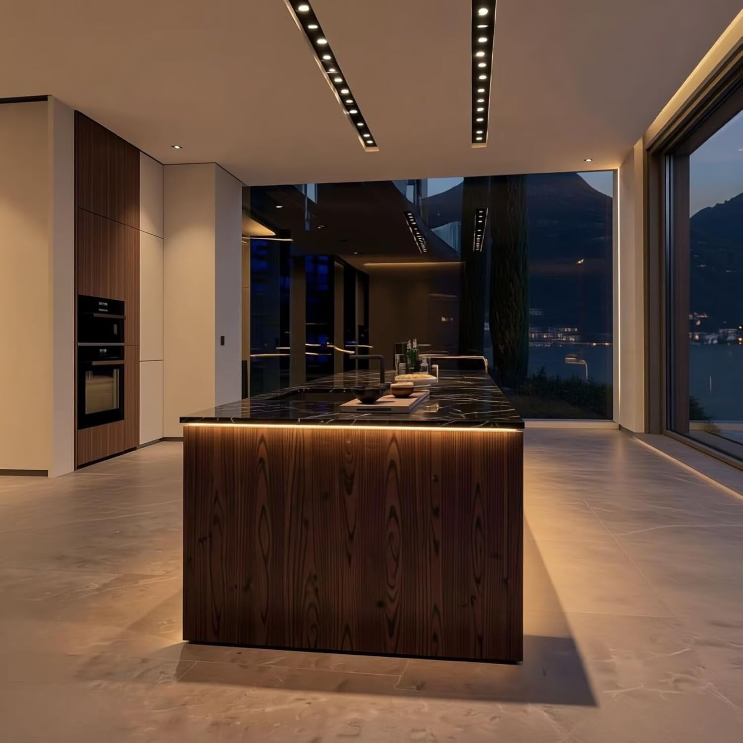 Kitchen Island with Storage - Kitchen Island Table with Integrated Sink, Luxurious Dinner Table Includes Integrated Power Outlets, Sturdy Wood Construction (84IN No Chairs)