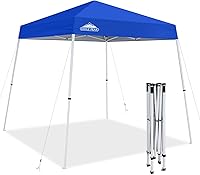 Vista 27 de EAGLE PEAK Tienda de campaña desplegable de patas inclinadas de 10 x 10 pies, fácil instalación para una persona, toldo de playa al aire libre