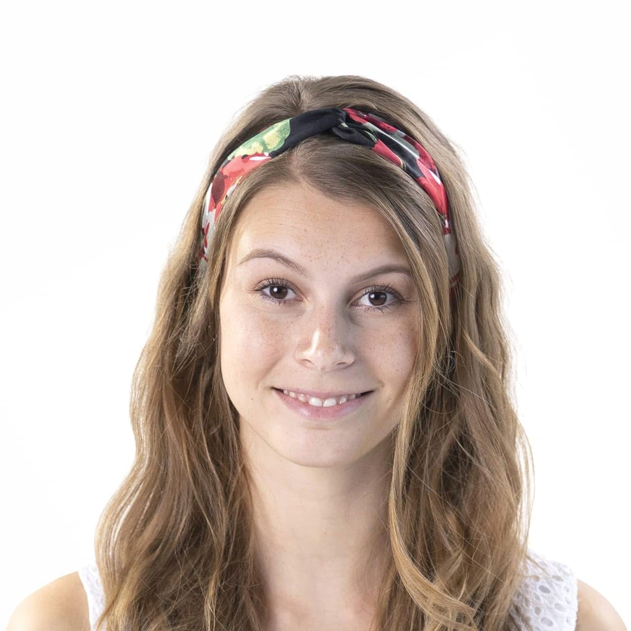 Lipodo Pauleta Floral Patterned Headband Multicolored Flowers Women Summer, black-red - Image 2