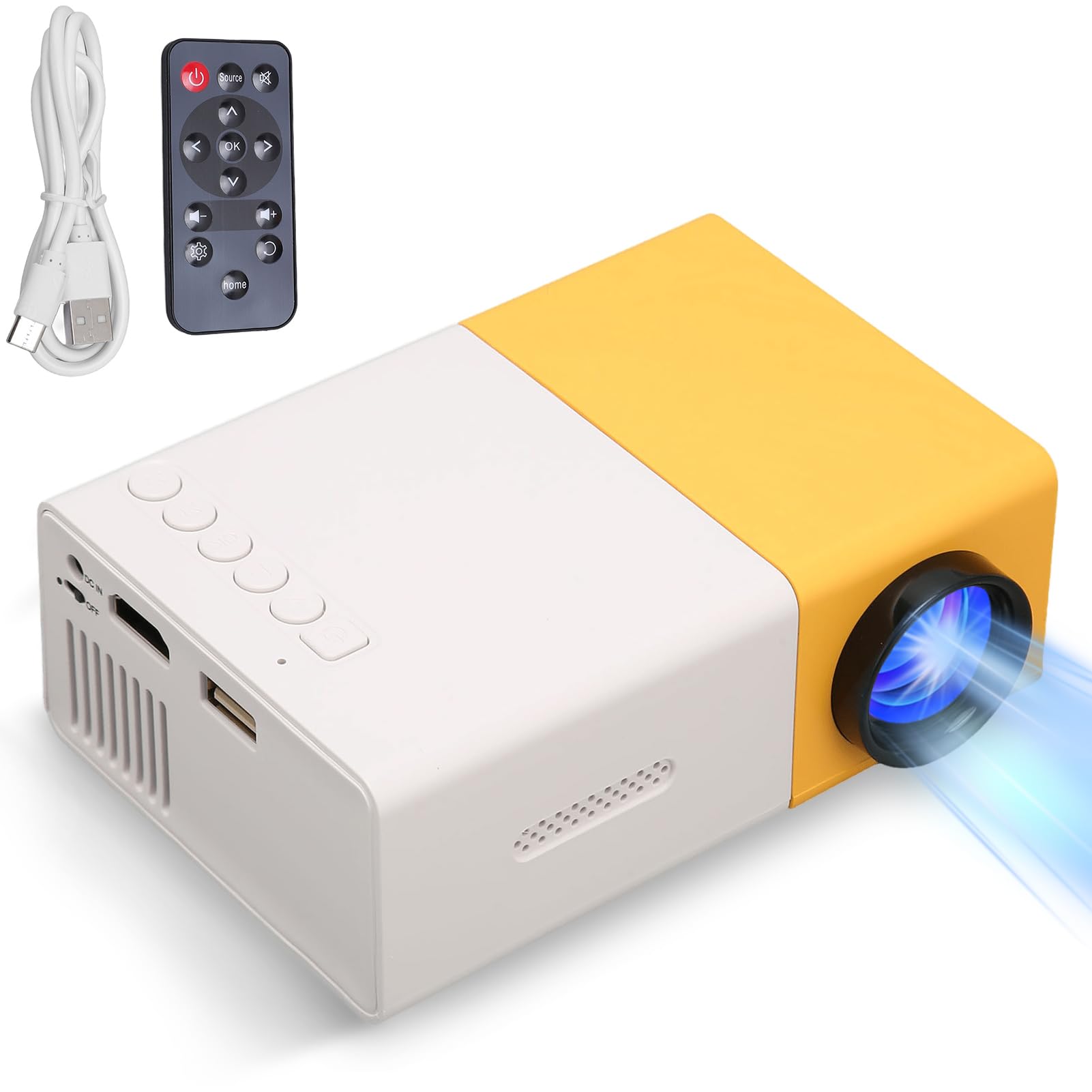 Mini projecteur portable 1080p compact pour espace réduit et écran géant