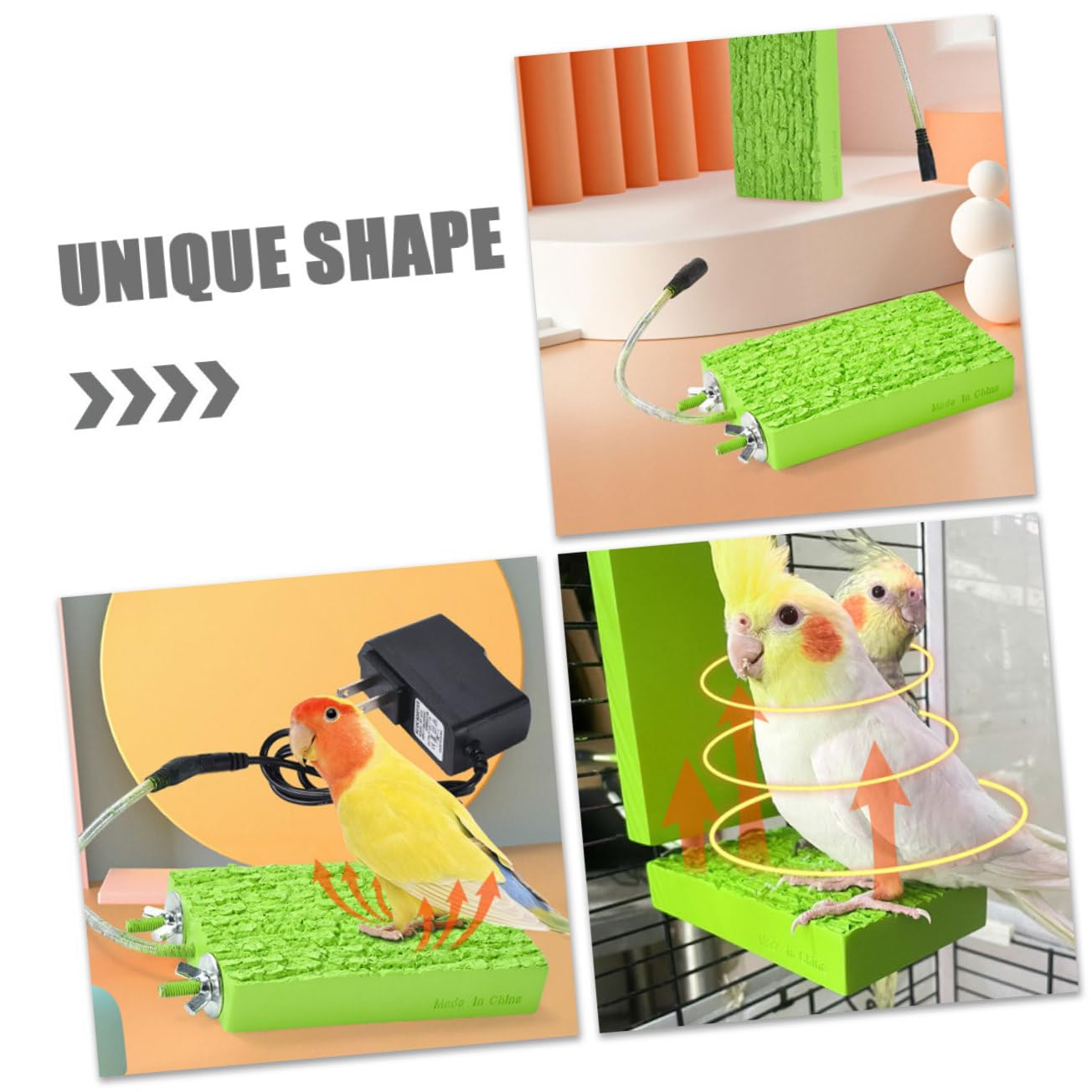 MAGICLULU Station De Chaleur pour Oiseaux Plateforme De Perchoir pour Perroquets Et Cockatiels Accessoire De Cage à Oiseaux