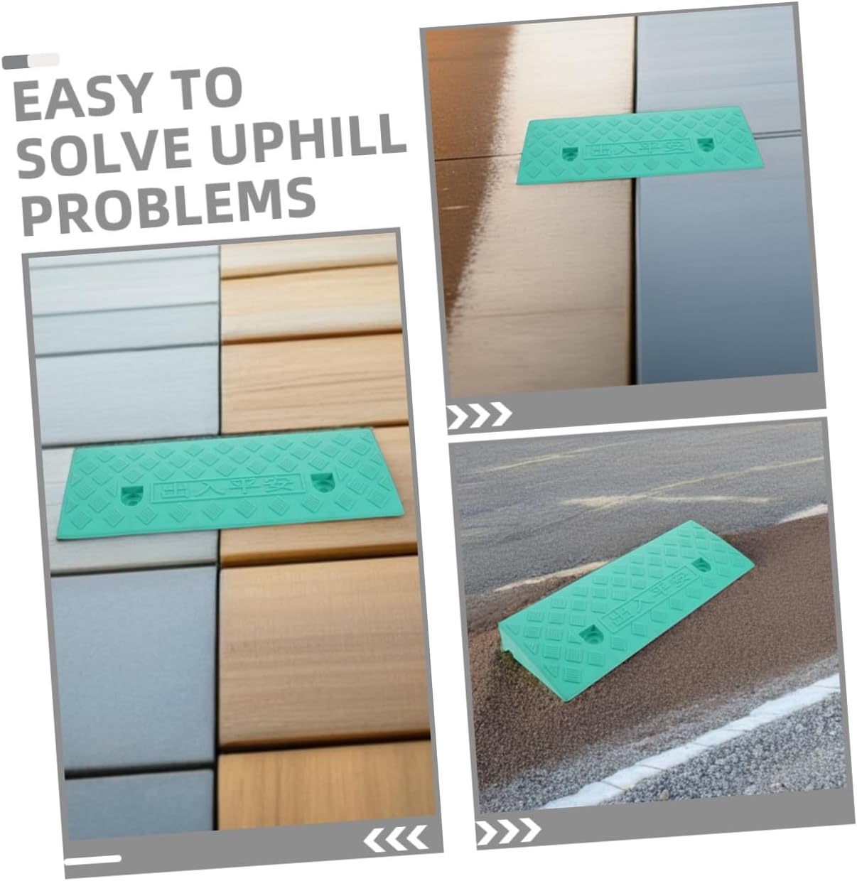 Plastic Step Ramp and Door Threshold Ramp 7cm Green, Sturdy Climbing Pad Mat for Electric Wheelchairs, Motorcycles, Scooters, Indoor and Outdoor Accessibility Aid