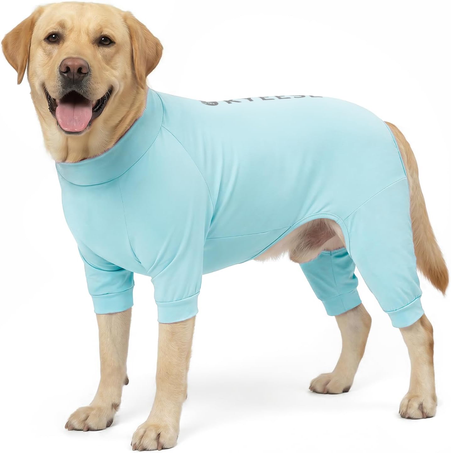 KYEESE UV Protection Dog Shirt, UPF 50+ Cooling Summer Jumpsuit for Large Dogs, Breathable Reflective Shedding Control Dog Sun Shirts, Quick-Dry Dogs Onesie Pet Clothes, Blue, 3XL